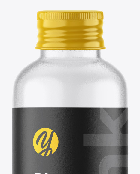 Clear Glass Bottle Mockup