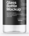 Clear Glass Bottle Mockup