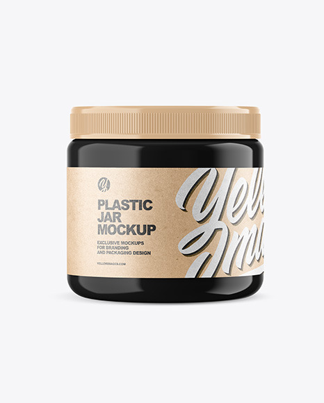 Glossy Plastic Jar Mockup