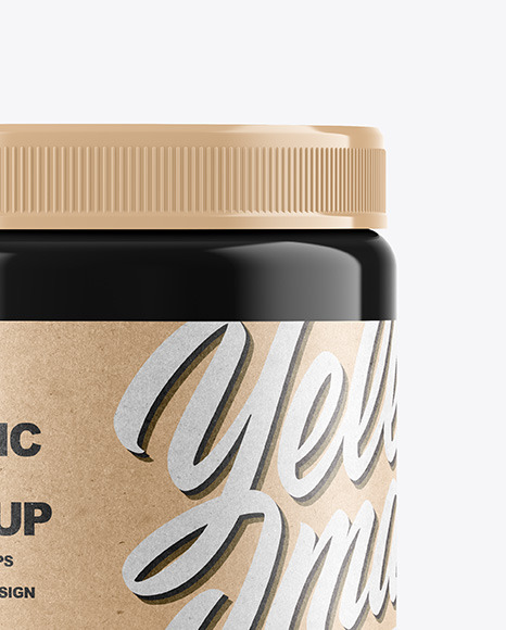 Glossy Plastic Jar Mockup