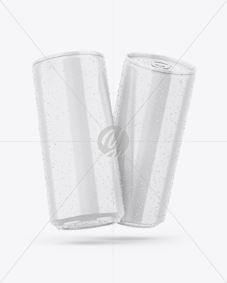 Two Glossy Cans Mockup Two Glossy Cans Mockup