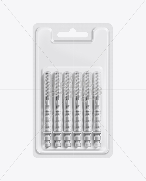 6pcs Interdental Brushes Blister Pack Mockup