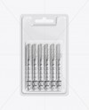 6pcs Interdental Brushes Blister Pack Mockup 6pcs Interdental Brushes Blister Pack Mockup