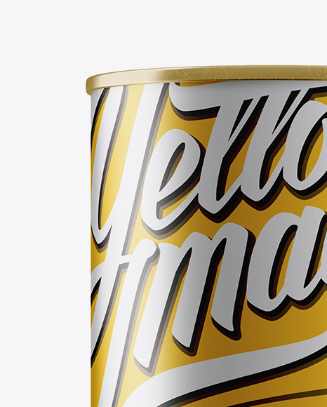 Metallic Tin Can Mockup