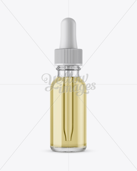 Clear Glass E-Liquid Bottle Mockup