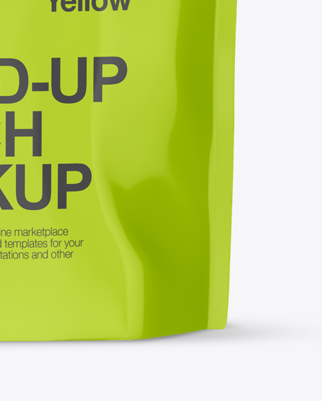 Glossy Stand Up Pouch with Zipper Mockup