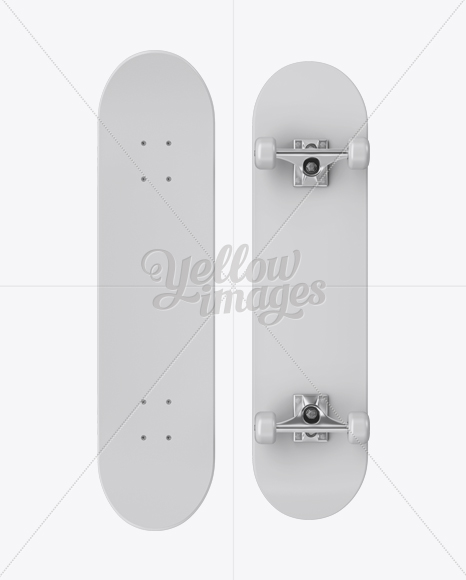 Skateboard Mockup - Front &amp; Back View