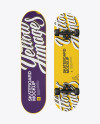 Skateboard Mockup - Front &amp; Back View