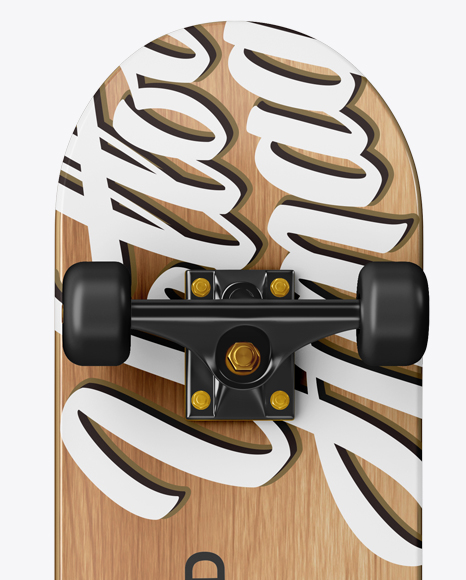 Skateboard Mockup - Front & Back View