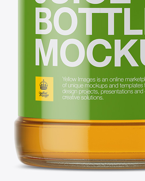 Apple Juice Bottle Mockup