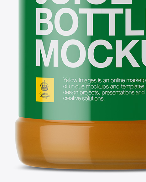 Carrot Juice Bottle Mockup