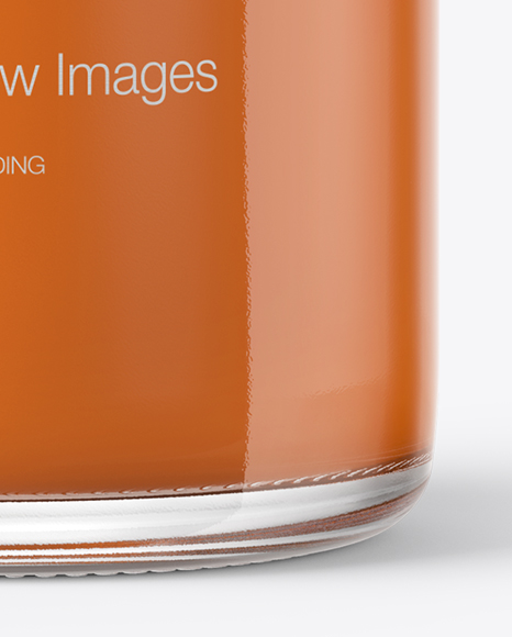 Clear Glass Bottle With Carrot Juice Mockup