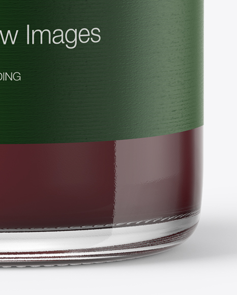 Clear Glass Bottle With Berry Juice Mockup