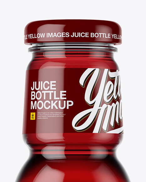 Cherry Juice Bottle Mockup