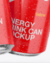 Two Metallic Cans W/ Glossy Finish Mockup Two Metallic Cans W/ Glossy Finish Mockup
