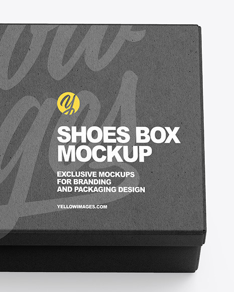 Kraft Shoes Box Mockup