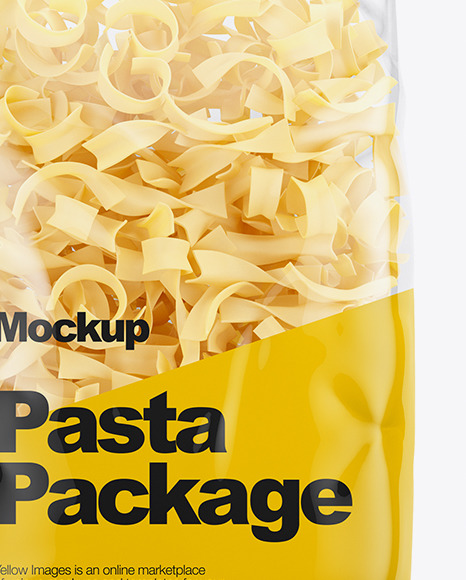 Tagliatelle Pasta Mockup - Front View