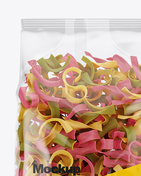 Tagliatelle Color Pasta Mockup - Front View