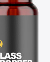 Dark Amber Glass Dropper Bottle Mockup