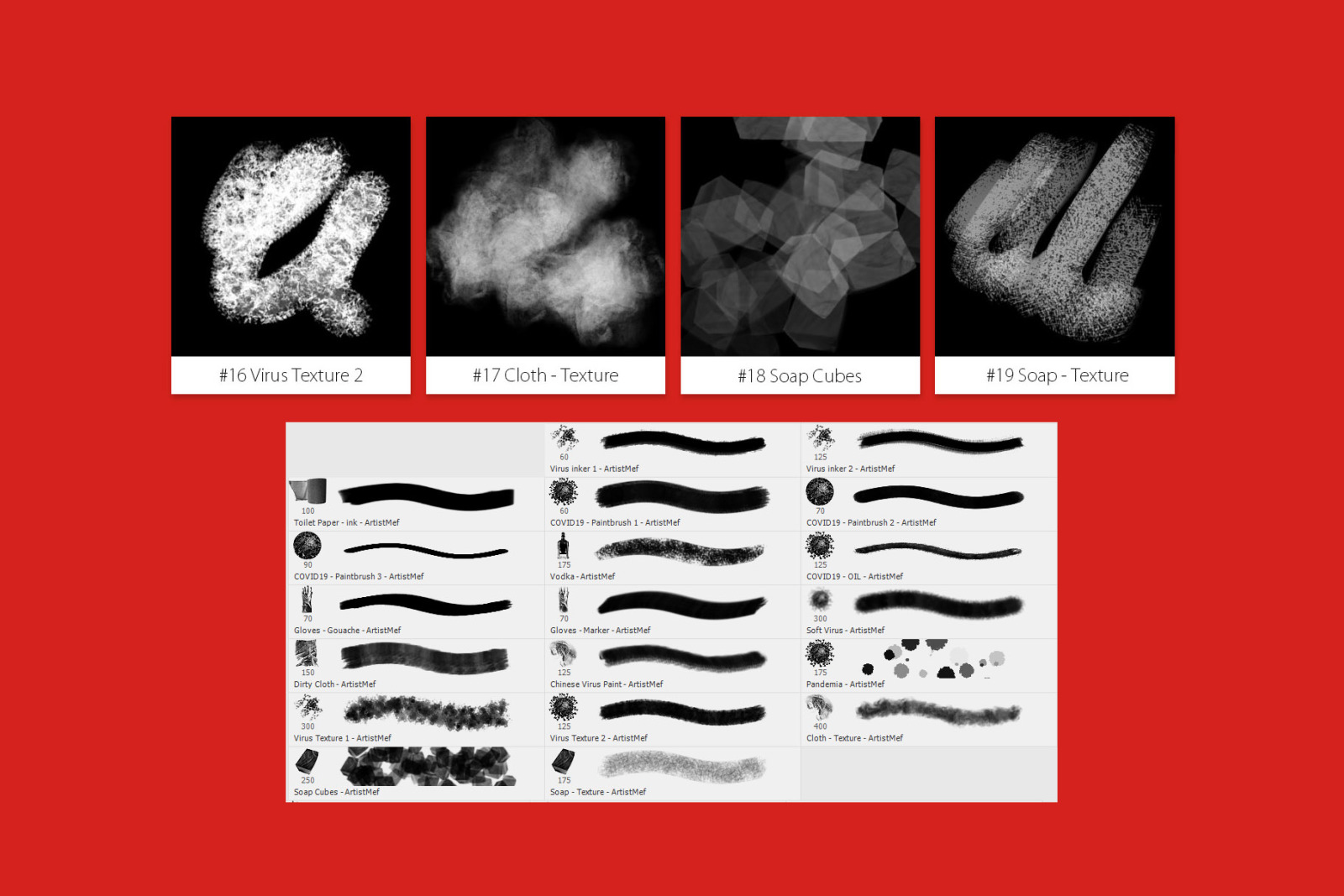 Coronavirus COVID-19 Free Photoshop Brushes Coronavirus COVID-19 Free Photoshop Brushes