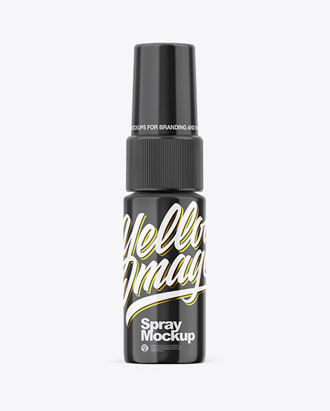 Glossy Spray Bottle Mockup