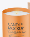 Candle W/ Kraft Box Mockup