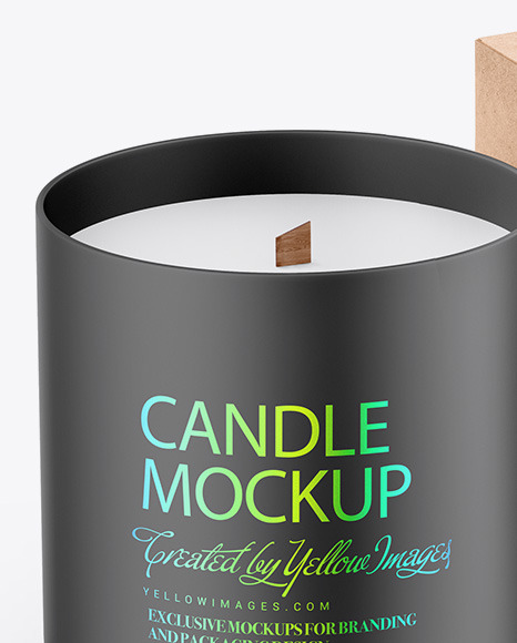 Candle W/ Kraft Box Mockup