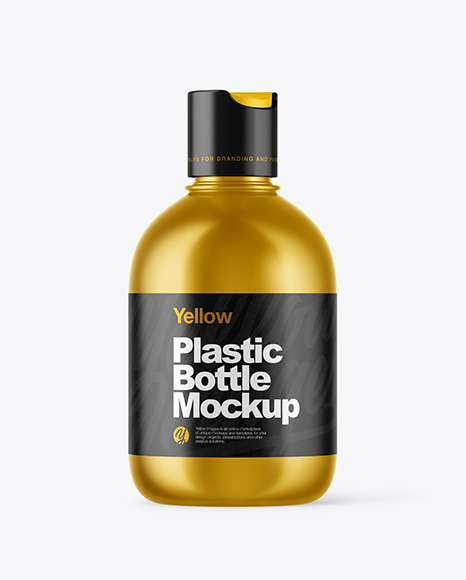 Metallic Bottle Mockup - Liquid+liquidsoap