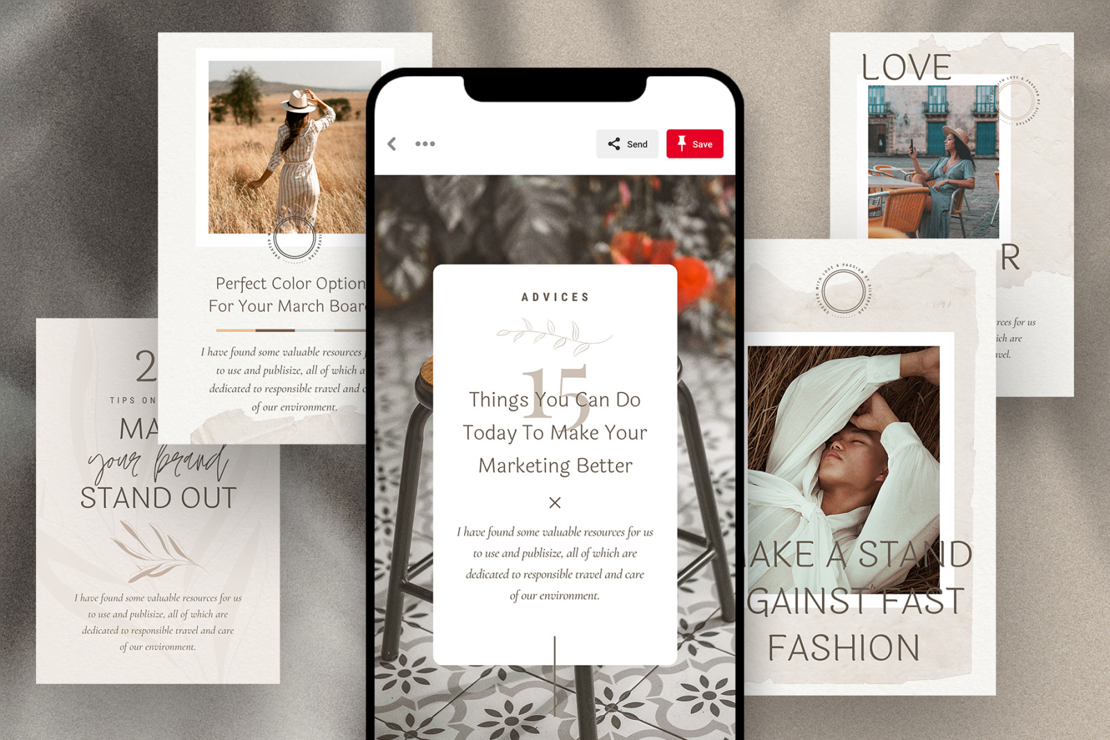 Elodie - Canva Pinterest Post Templates