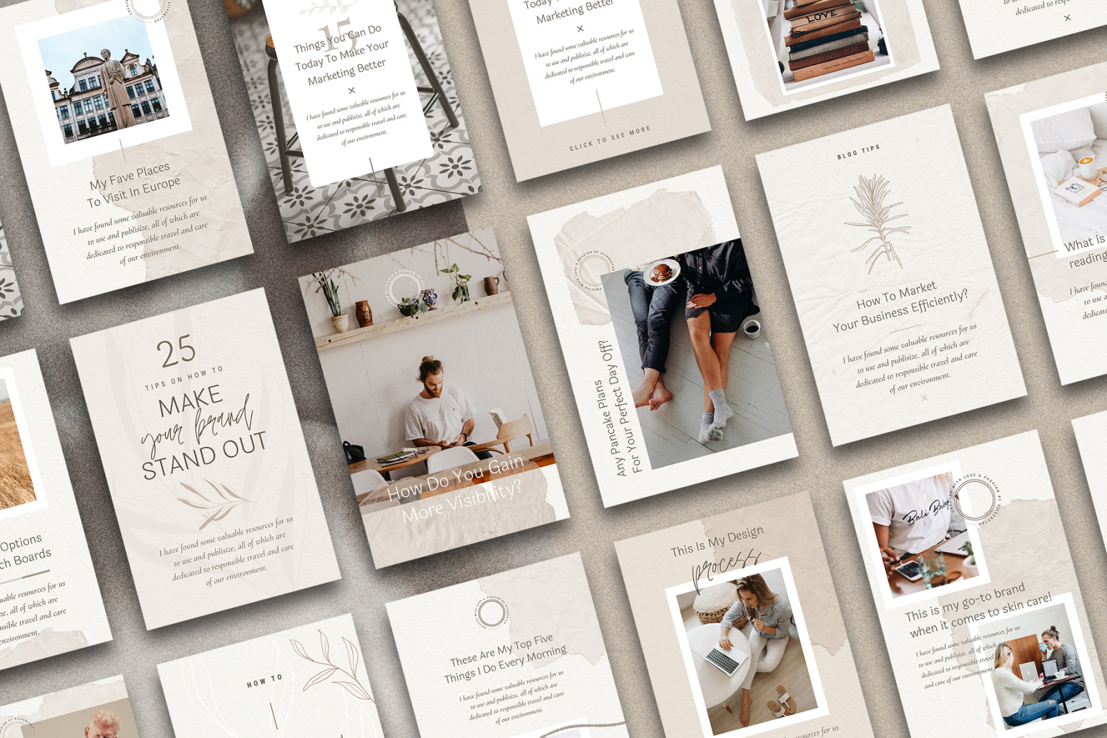 Elodie - Canva Pinterest Post Templates