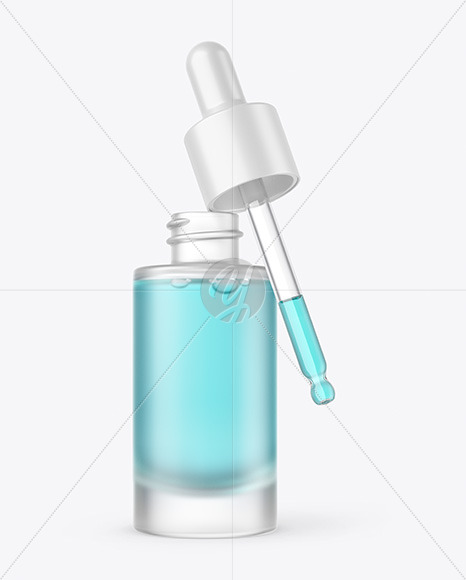 Frosted Glass Dropper Bottle Mockup