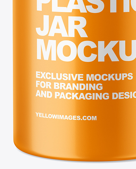 Glossy Plastic Jar Mockup