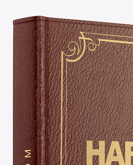 Hardcover Book w/ Leather Cover Mockup
