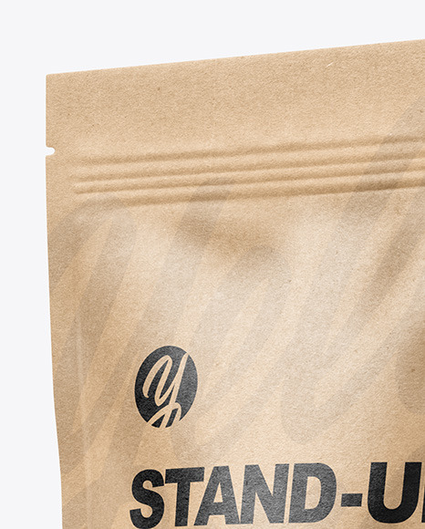 Kraft Paper Stand-up Pouch Mockup