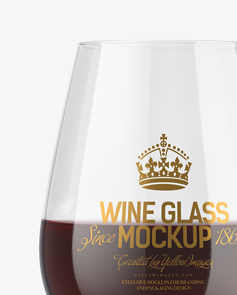 Red Wine Glass Mockup