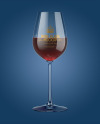 Red Wine Glass Mockup