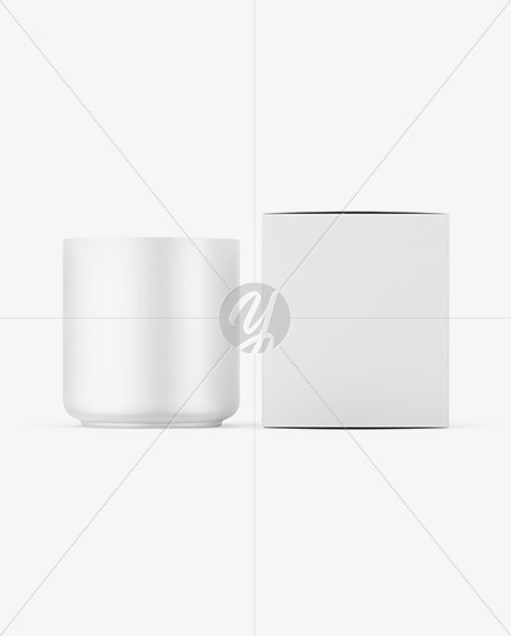 Candle W/ Paper Box Mockup