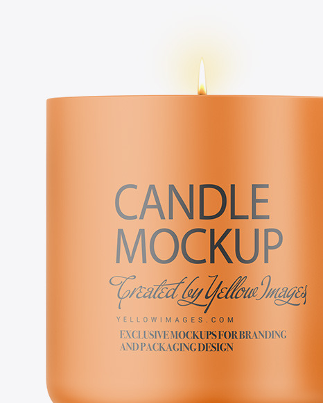 Candle W/ Kraft Box Mockup