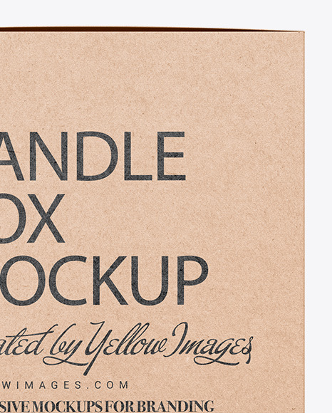 Candle W/ Kraft Box Mockup