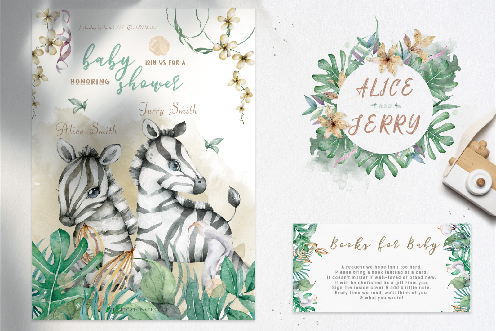 Cute Zebras Watercolor Jungle Cute Zebras Watercolor Jungle