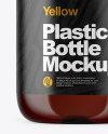 Amber Plastic Bottle Mockup