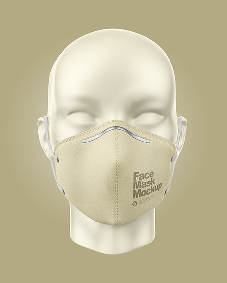 Face Mask with Nose Grip Mockup