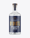 Clear Glass Gin Bottle Mockup