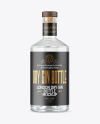 Clear Glass Gin Bottle Mockup