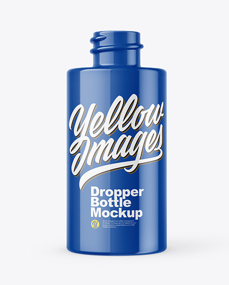 Glossy Dropper Bottle Mockup