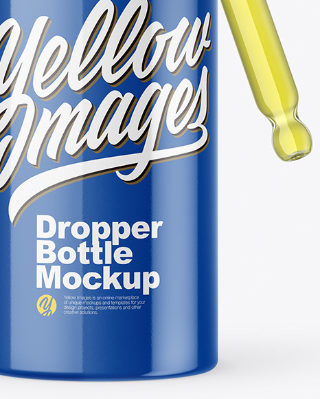 Glossy Dropper Bottle Mockup