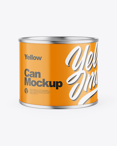 Metallic Can w/ Glossy Finish Mockup