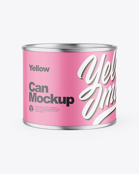 Metallic Can w/ Matte Finish Mockup