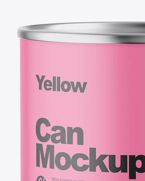 Metallic Can w/ Matte Finish Mockup