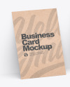 Three Kraft Business Cards Mockup